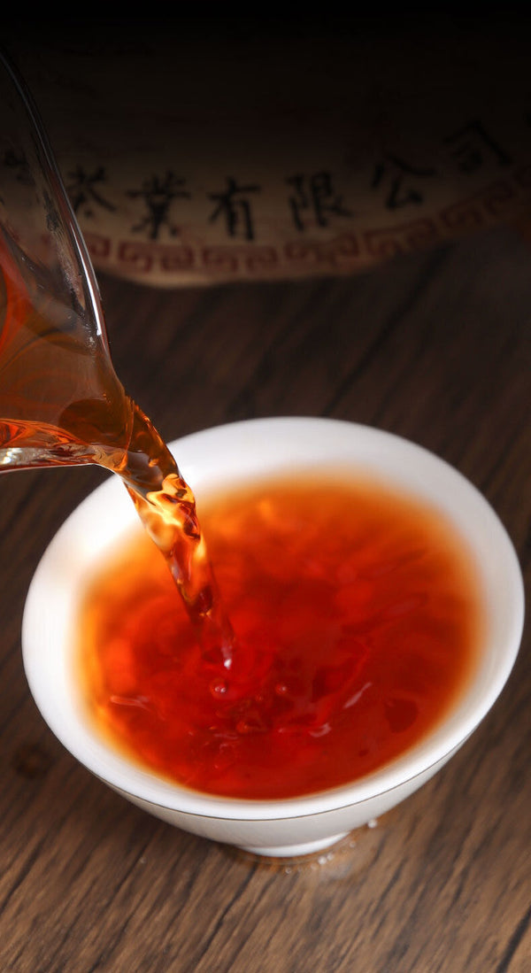 Old Ripe Tea Pu'er Tea Ripe Tea Menghai Old Ban Zhang Puerh Tea Cake 357g