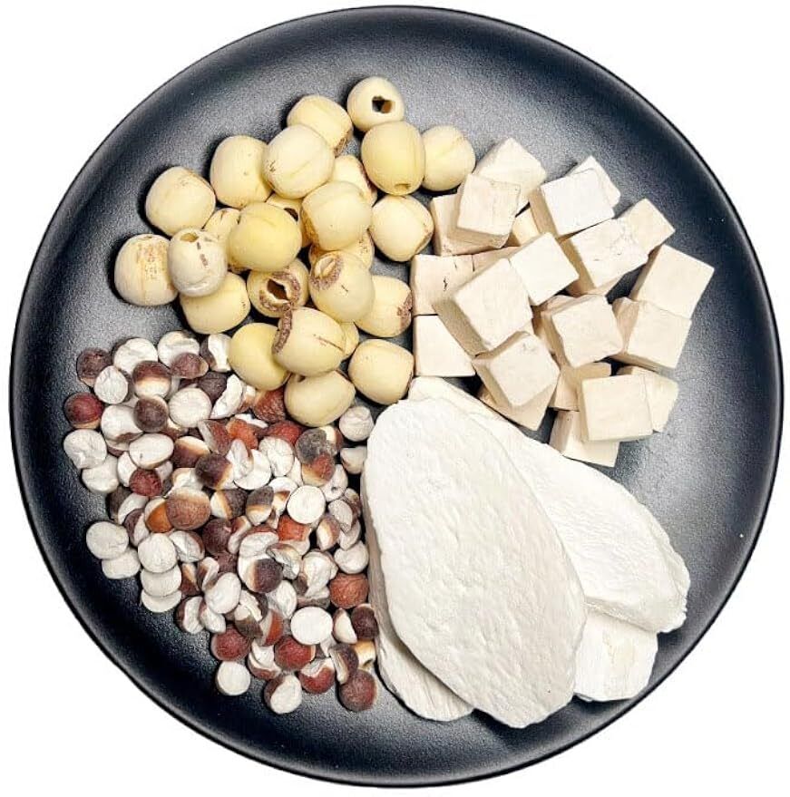 200g Poria cocos&Gorgon fruit&yam&lotus seed-Soup Base Four God Soup 四神湯料包