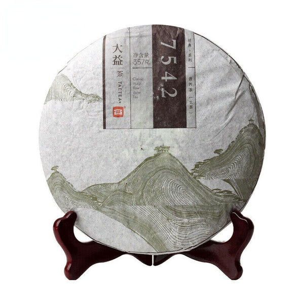 HelloYoung 357g 7542 Pu'er Tea Cake Menghai Dayi Chinese Yunnan Puerh Pu-erh Cha Puer