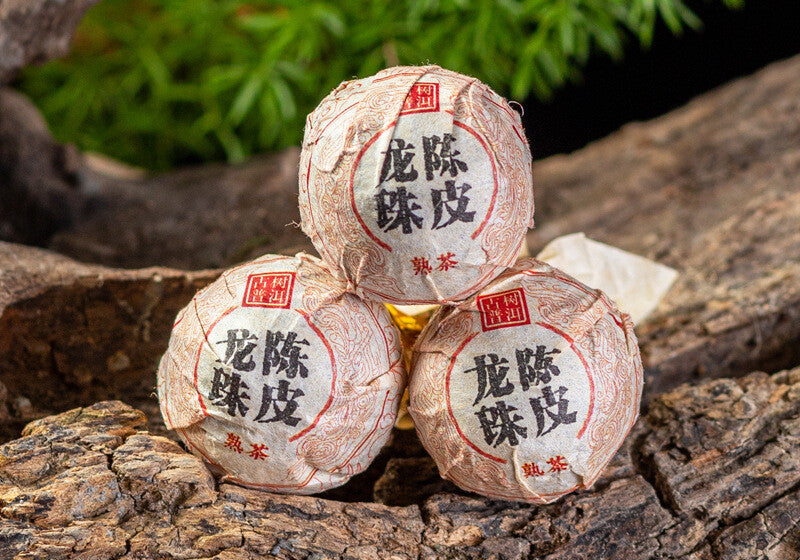 500g Yunnan Pu'er Tea Tangerine Peel Dragon Beads Xiao Tuo Old Ripe Tea Bulk