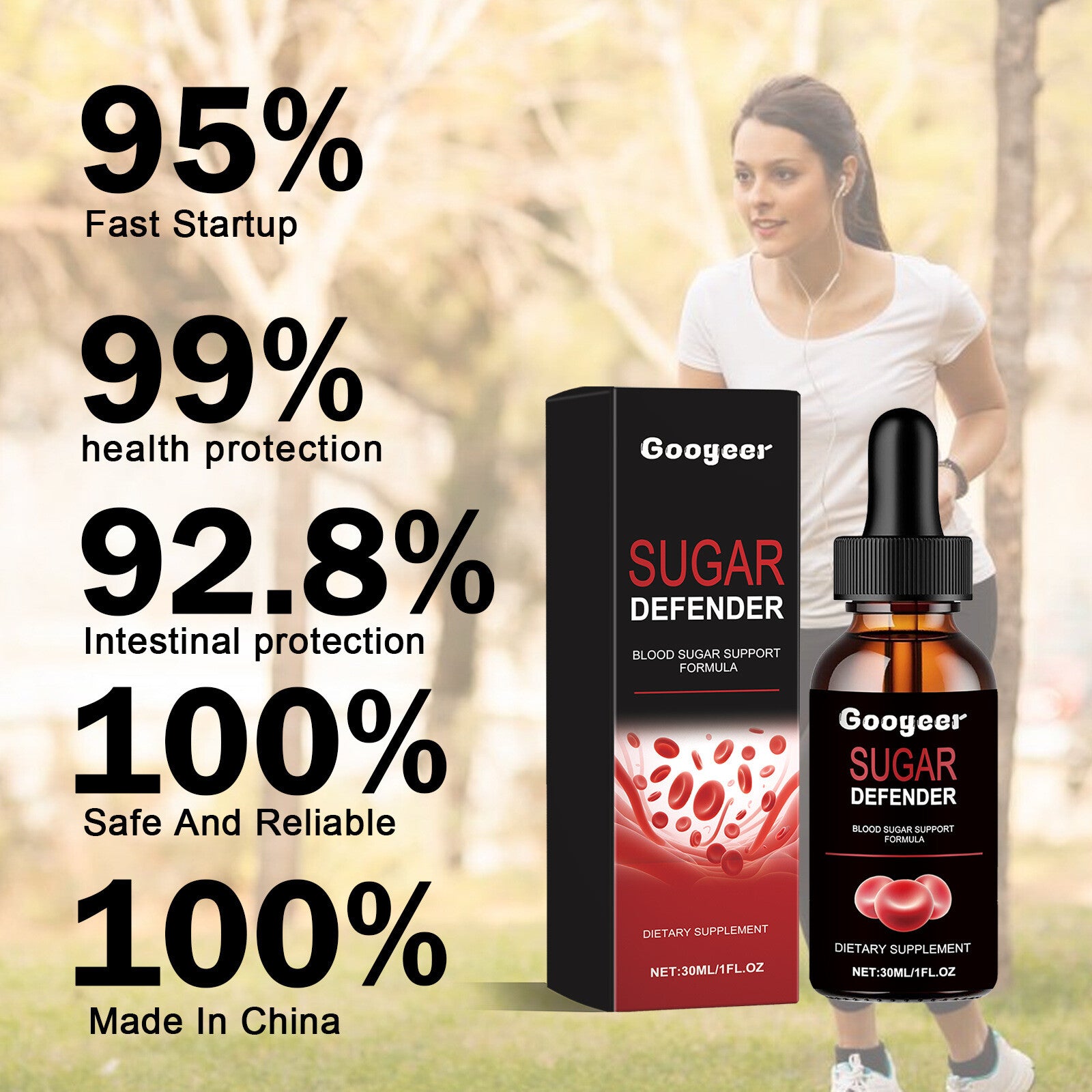 (2 Pack) Sugar Defender,Blood Sugar Support Supplement Sugar Defender (4oz)