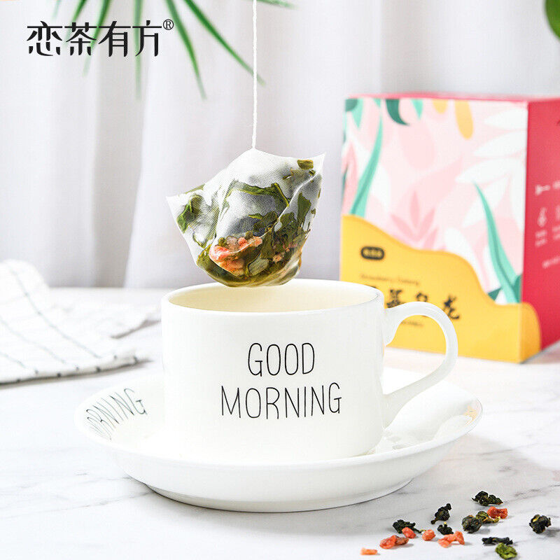 HelloYoung 30g Box packed triangular tea bag white peach oolong tea flower fruit tea bag