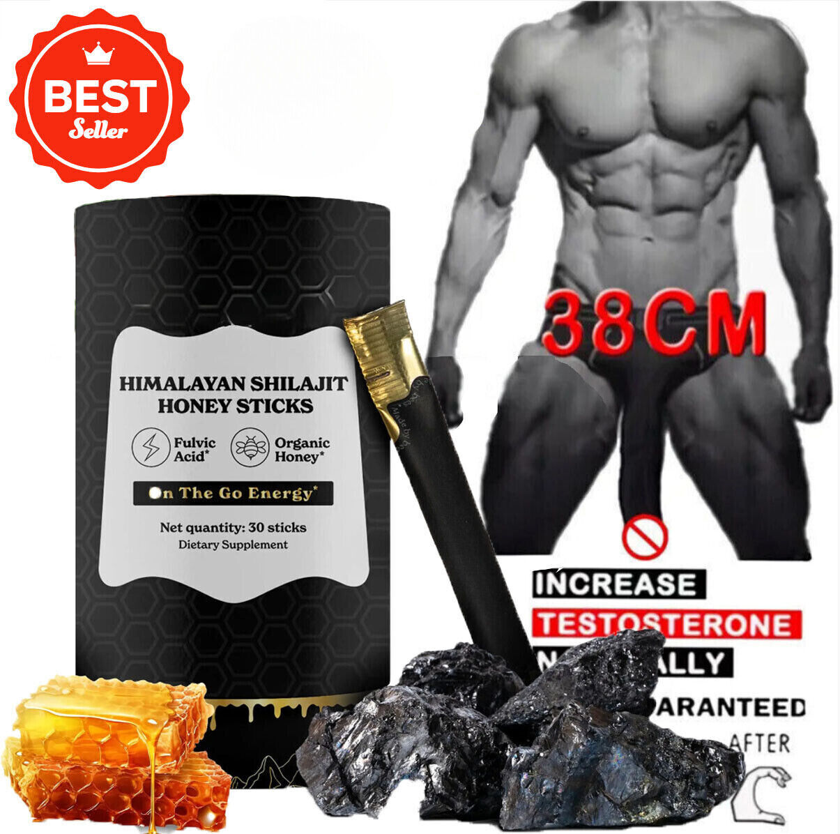Pure Himalayan Shilajit Sticks with Organic Honey Naturally Sweet Main image