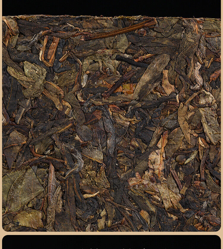 HelloYoung 1kg Yunnan Pu'er Icelandic Ancient Tree Golden Leaf Pu'er Raw Brick Tea