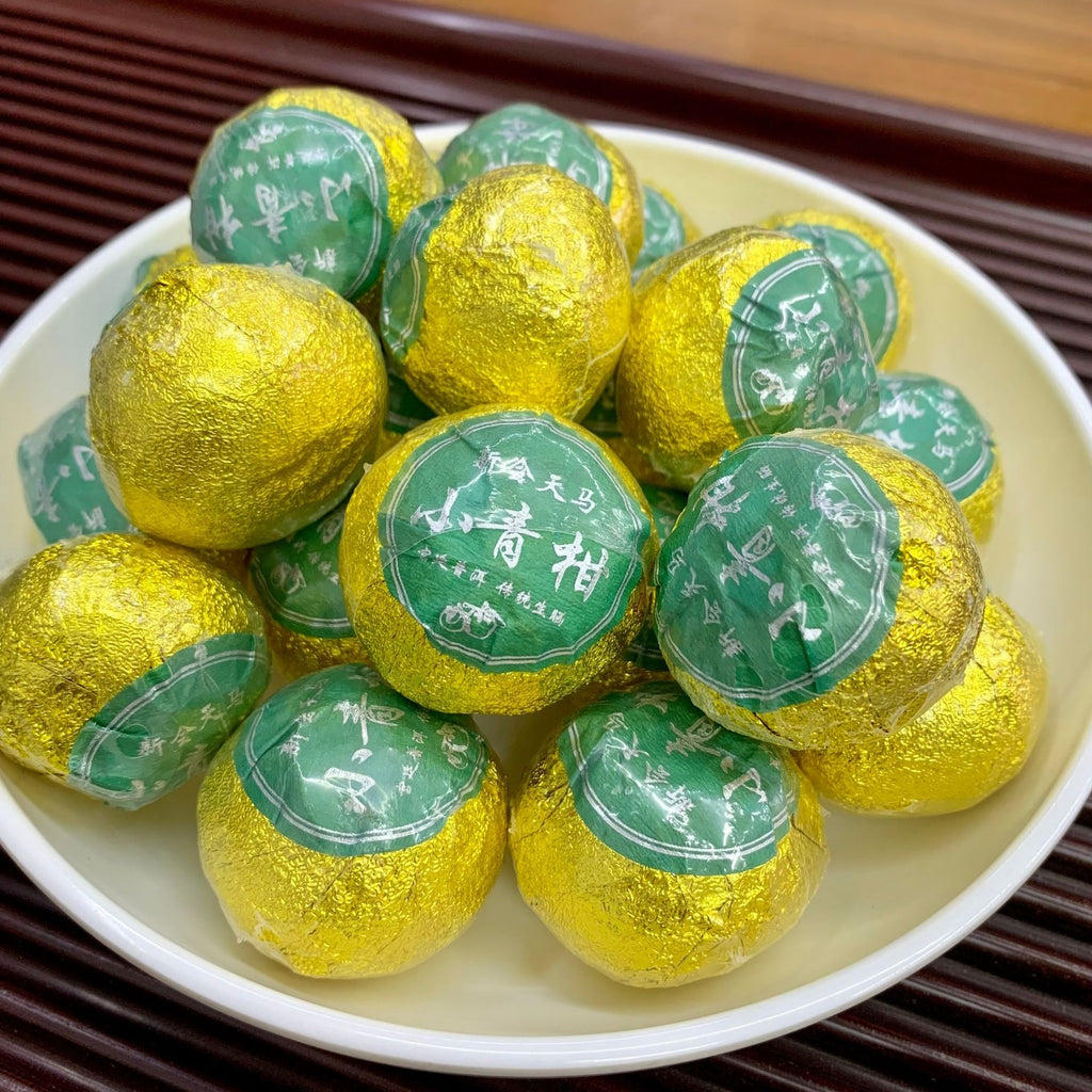 Xinhui Raw Sun-dried Small Green Citrus Bulk Puerh Tea Chen Pi Small GreenCitrus