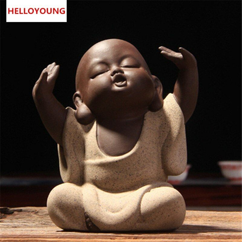 Hand Decoration Pet Monk Sand Tea Set Buddha Factory Outlets Tea Fitting Secondary image