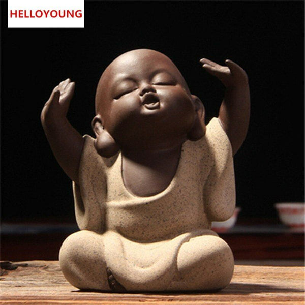 Hand Decoration Pet Monk Sand Tea Set Buddha Factory Outlets Tea Fitting