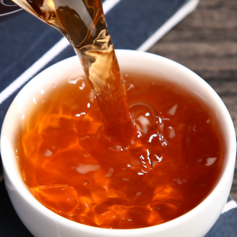 HelloYoung 357g Puerh Dry Storage Menghai Mountain Mellow Ripe Tea Yunnan Seven Seed Cake
