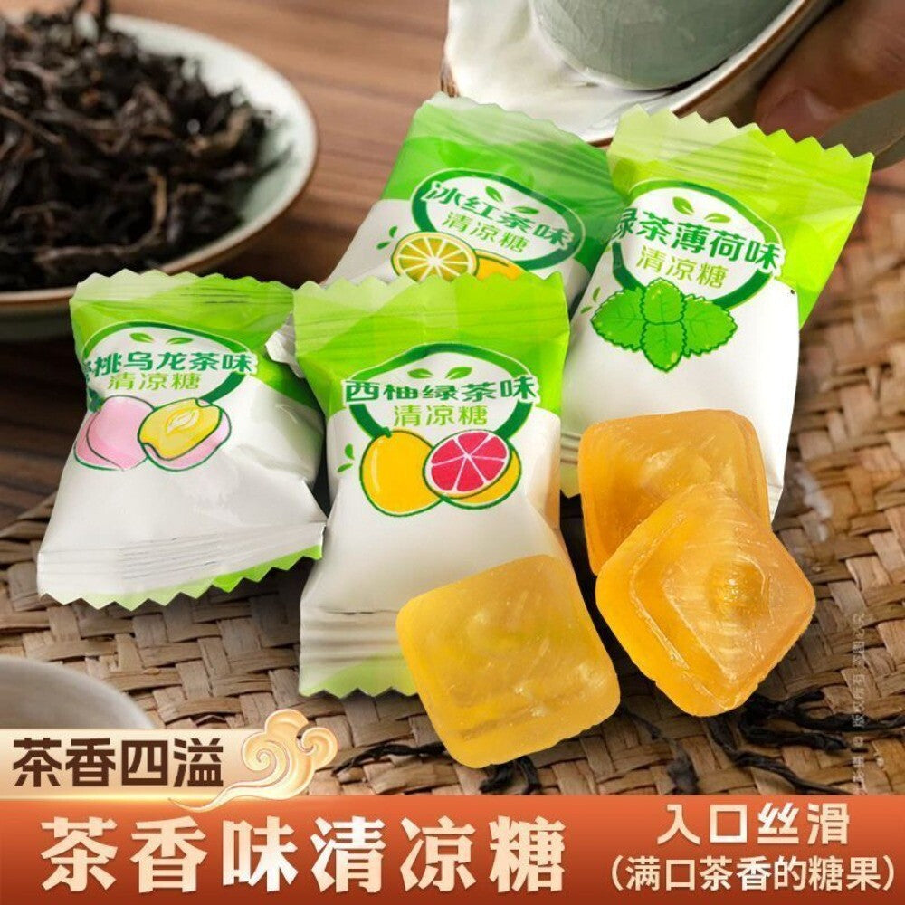 Peach Green Tea Hard Candies Refreshing Fruit Flavored Snack Main image