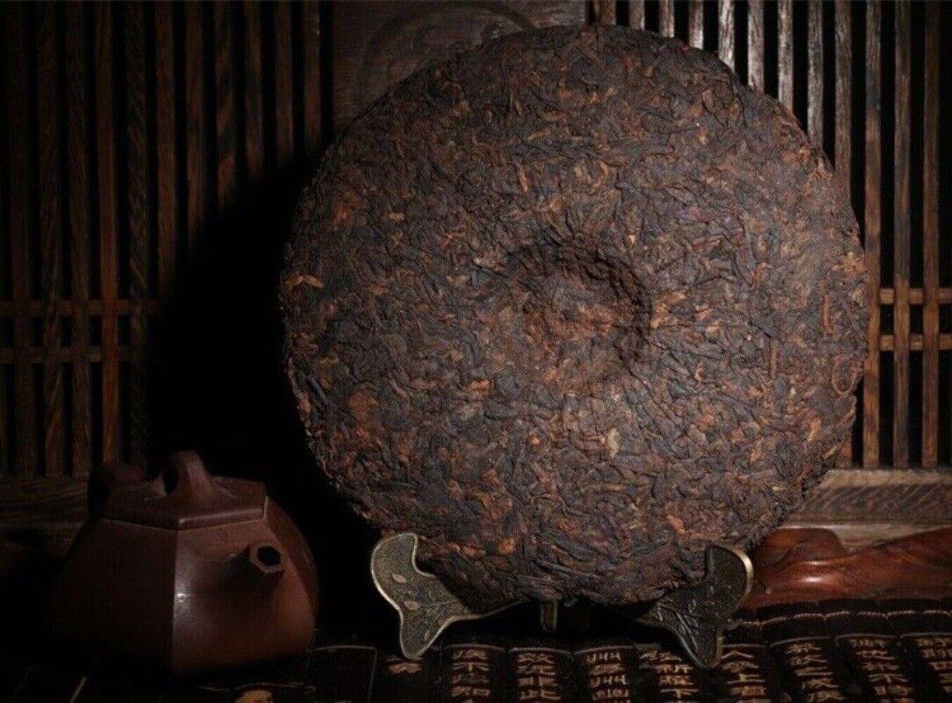 Aged Ripe Pu-erh Tea Cake 357g Vintage Yunnan Fermented Dark Tea Rich Flavor Secondary image