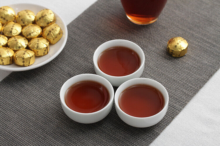 HelloYoung 500g Pu-erh Tea Aged Pu-erh Ripe Tea Glutinous Aroma Small Golden Tuo (RX)