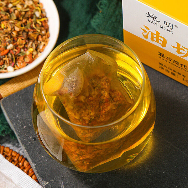 HelloYoung 100g 29 flavors oil-cut potbelly tea ingredients combination non-fat stream tea