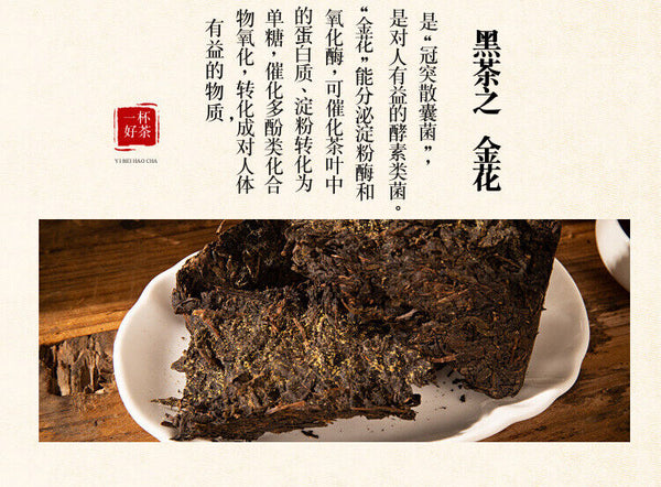 HelloYoung 248g Hunan Anhua Black Tea Porcelain Brick Tianjian Porcelain Brick Black Tea