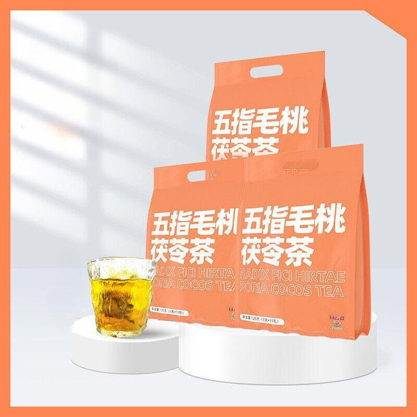 Health tea bag Five-finger peach Poria cocos tea, red bean barley tea