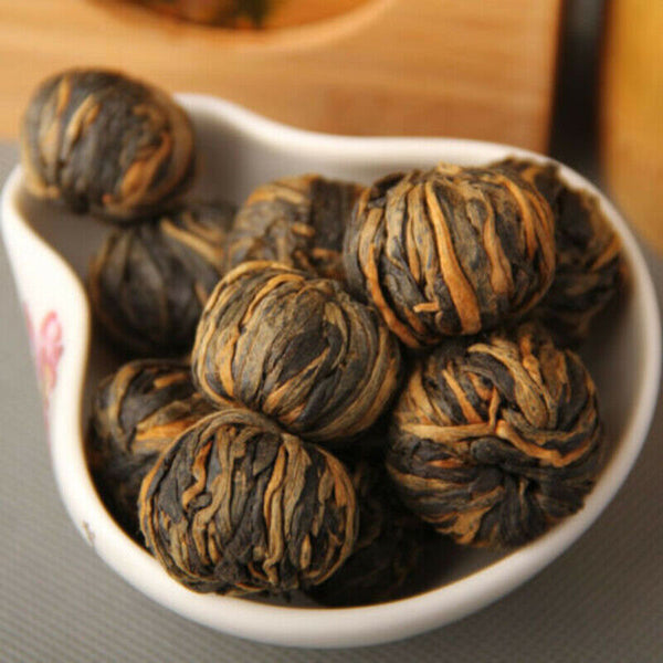HelloYoung Dragon Pearl Dian Hong Black Tea Gold Pearl China Yunnan Dian Hong Black Tea