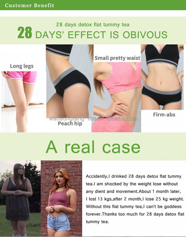 Private Label Best Weight Loss Products for Women's 28 Days Detox Flat Tummy Tea