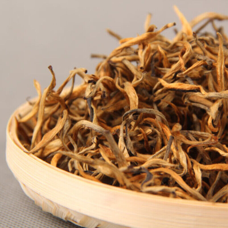 HelloYoung Top Gold Wire Black Tea Red Single Bud Organic Dian Hong Tea Yunnan Spring Tea