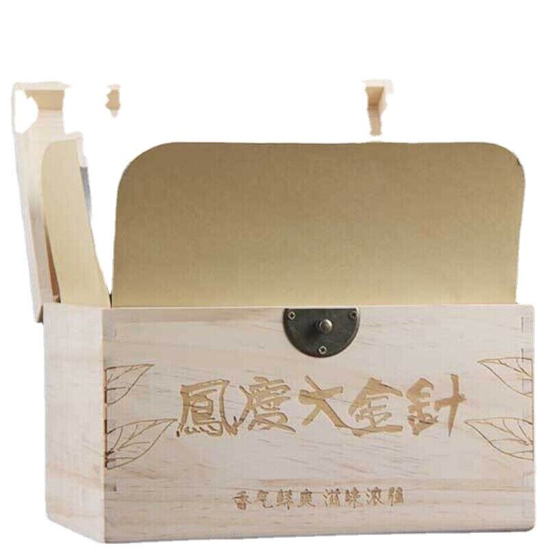 HelloYoung Wooden Box Yunnan Ancient Big Gold Needle Golden Bud Dian Hong Tea 500g/1.1lb
