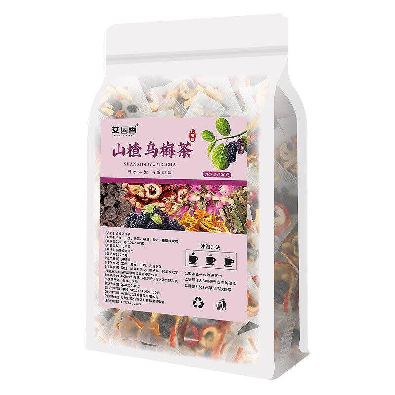 (10g * 20 packs) Ebony Mulberry Hawthorn Tangerine Peel Lotus Leaf Tea Fruit Tea