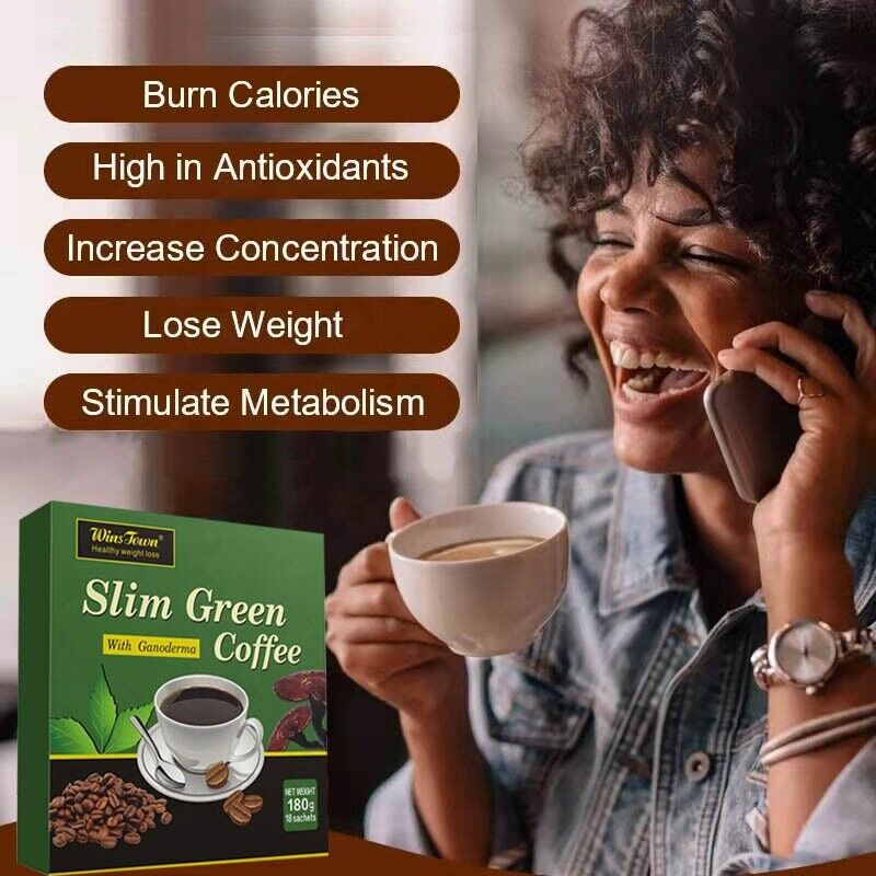 Slim green Coffee slimming herbs weight loss instant Ganoderma coffee 180g