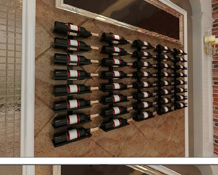Red Wine Champagne Bottle Display Stand Rack Organizer Tilted/Straight Wine Rack