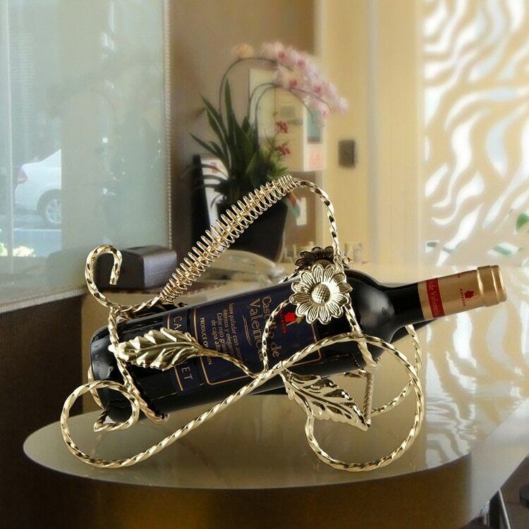 Metal Wine Rack European Style Living Room Wine Rack Freestanding Bottle Holder Main image