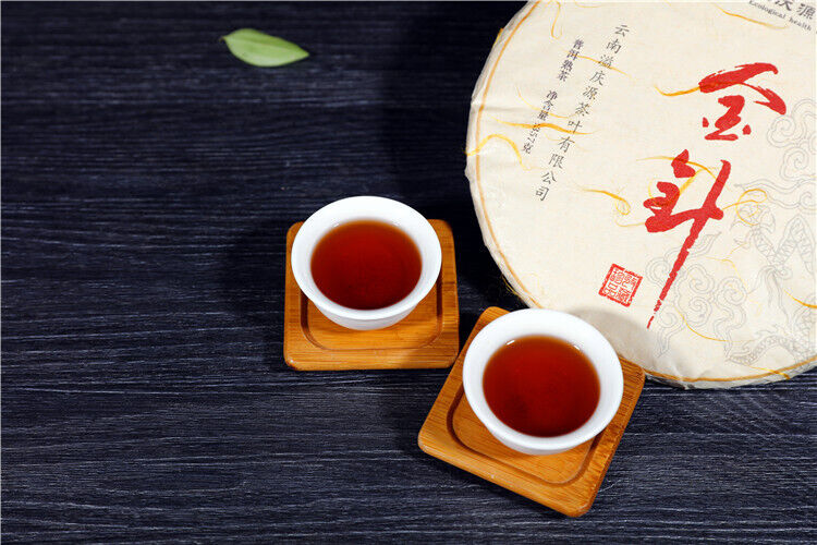 Puerh Tea Ripe Tea Black Tea Golden Needle Puerh Tea Cake Seven Cakes Tea 357g
