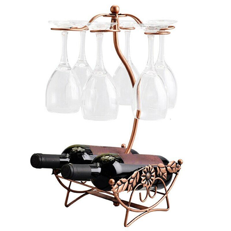 Wine Rack Wine Bottle Holder Glass Cup Holder Display Champagne Bottles Stand