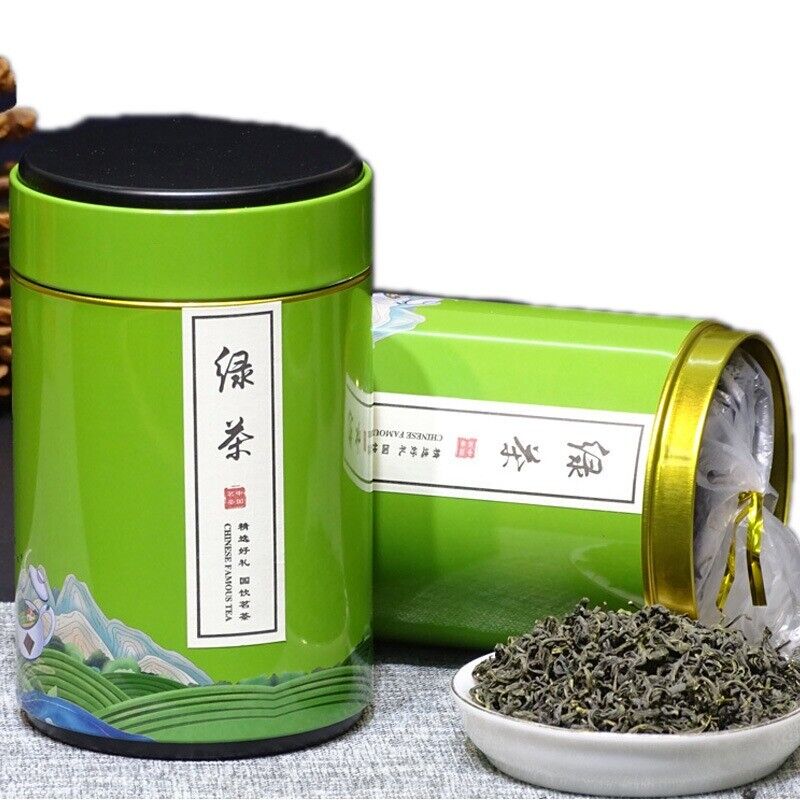 New Tea Spring High Mountain Green Tea Bean Scent Canned Loose Tea 500g Main image