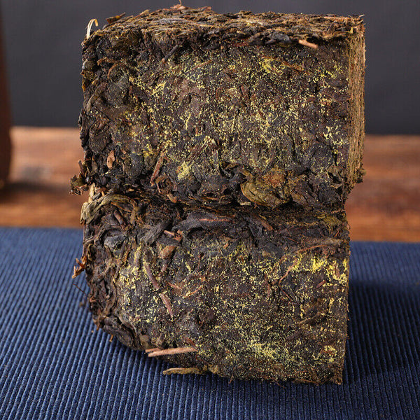HelloYoung 208g Hunan Anhua black tea authentic golden flower hand-built por brick tea