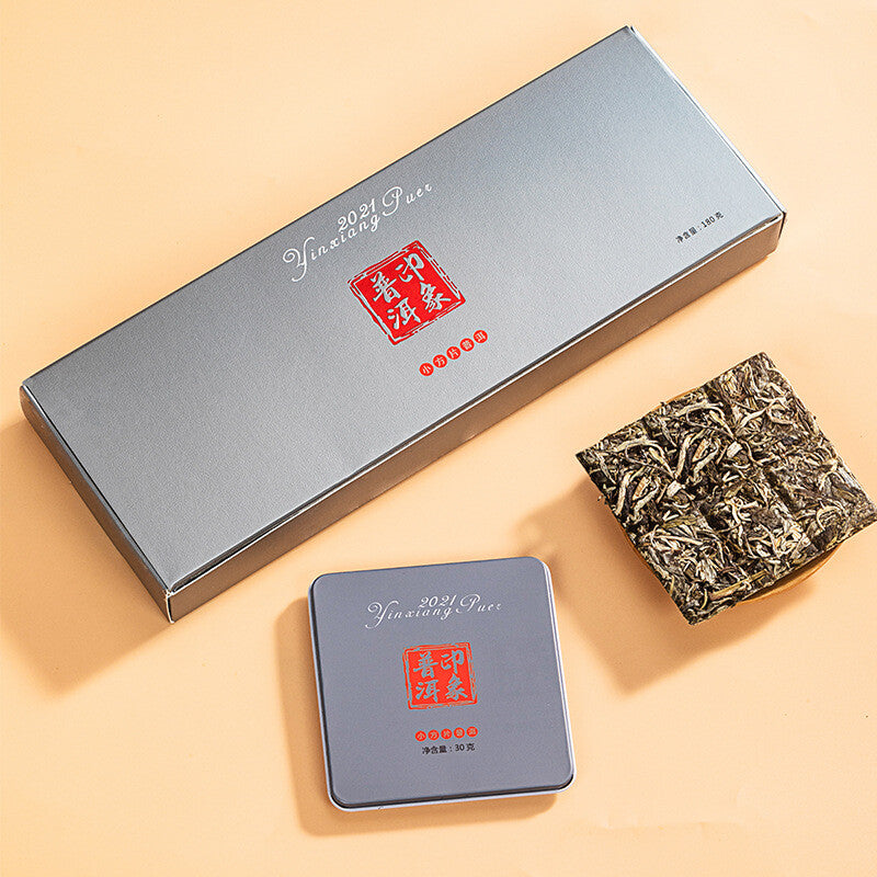 Puerh Raw Tea Smoking Stick Packed Small Square Tea Menghai Ancient Trees 180g Secondary image