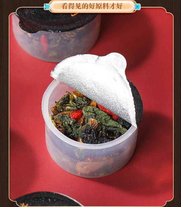 High quality Chrysanthemum Cassia Berry Wolfberry Dandelion Tea Small Tin Tea