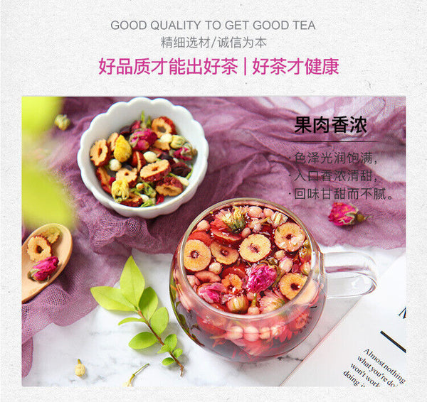 HelloYoung Rose Luoshen Wholesale Flower Tea Chrysanthemum Red Date Sliced Flower Tea