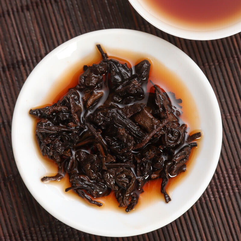 Old Ripe Tea Pu'er Tea Ripe Tea Menghai Old Ban Zhang Puerh Tea Cake 357g
