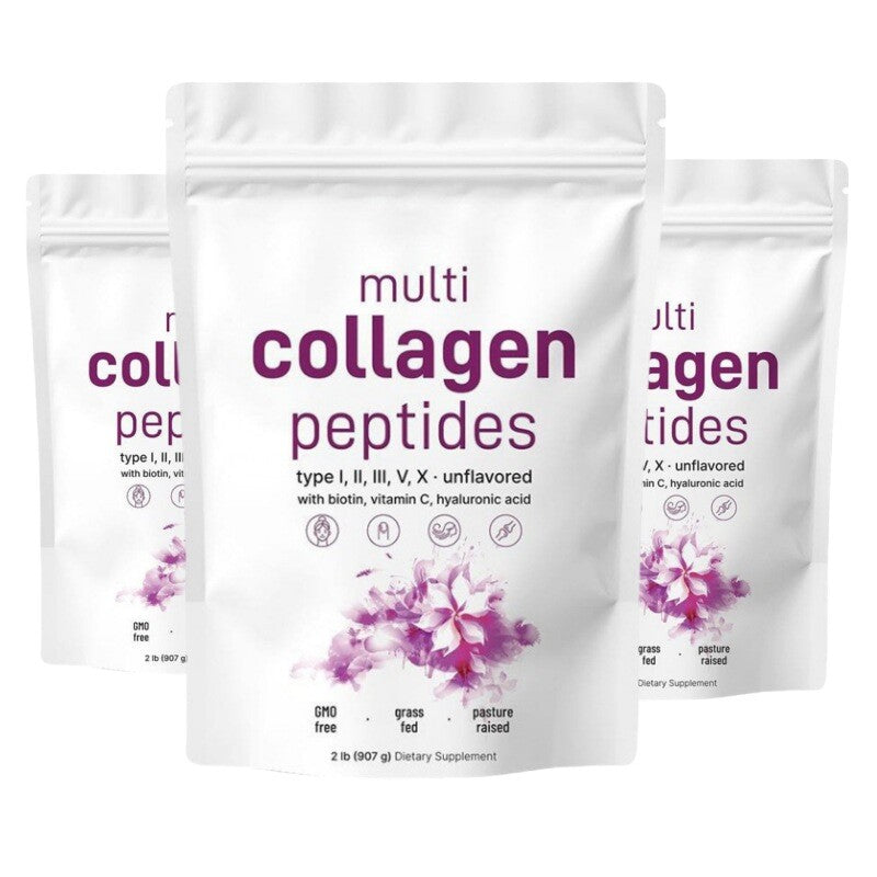 Multi Collagen Peptides Powder - Hydrolyzed Protein Peptides (Type I,II,III,V,X) Main image