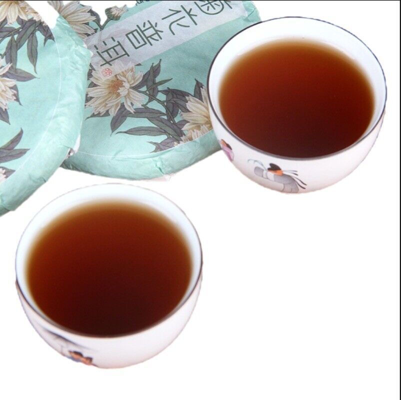 HelloYoung 100g*5pcs Chrysanthemum Pu-erh Tea Organic Ripe Pu-erh Tea Gift Tea Health Care