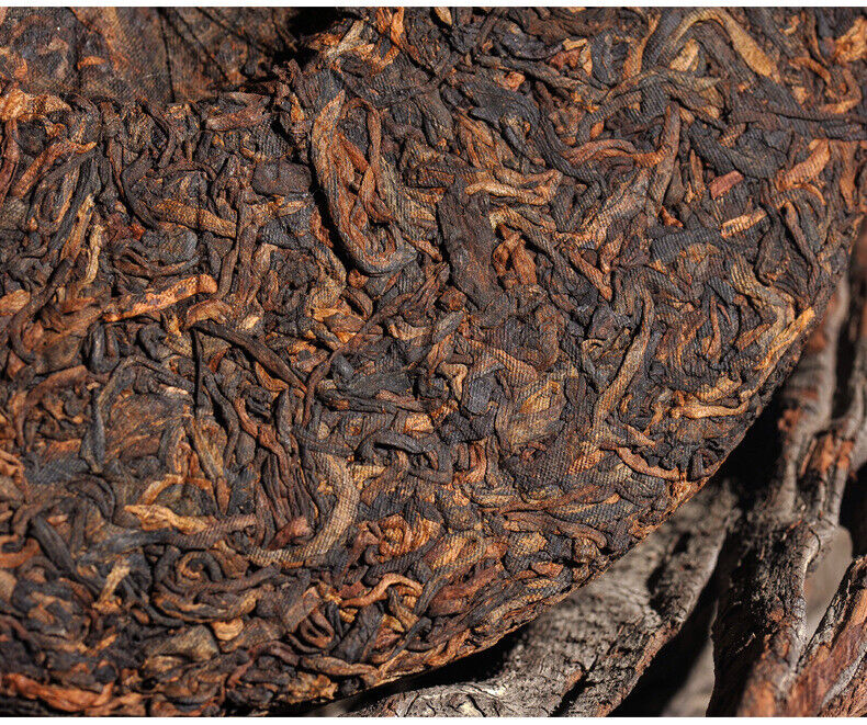 HelloYoung 357g Brown Mountain Ancient Tree Ripe Tea Cake Yunnan Pu'er Ripe Tea