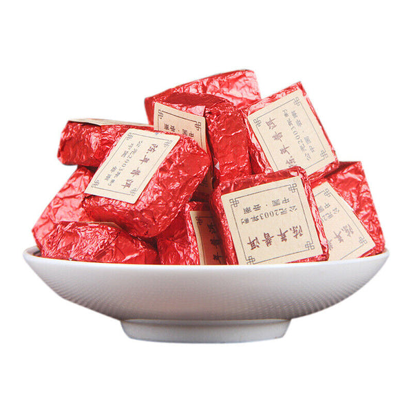 HelloYoung Square Brick Cooked Tea Black Tea Top-Grade Small Golden Brick Pu'er Tea 500g