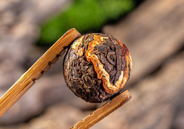 500g Yunnan Pu'er Tea Tangerine Peel Dragon Beads Xiao Tuo Old Ripe Tea Bulk