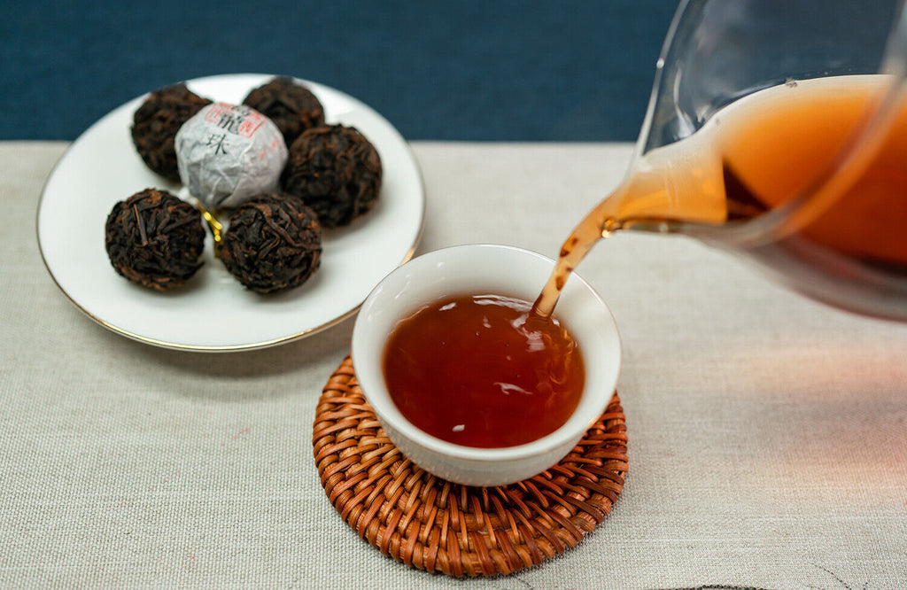 HelloYoung 8g/pastille Icelandic Dragon Pearl Pu-erh Ripe Tea Small Tuocha Dragon Pearl