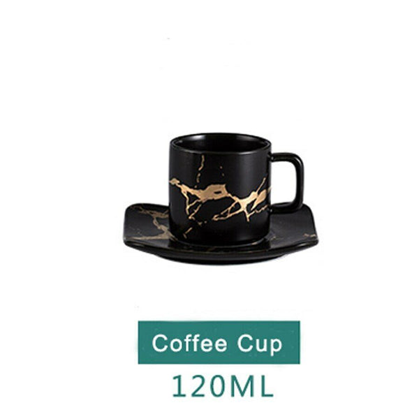 Water Cup Ceramic Tea Cup Saucer Set Porcelain Tea Cup Set Black Coffee Cup Set