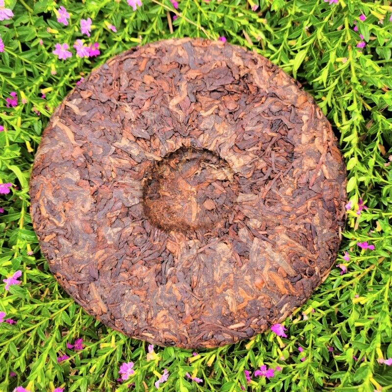 HelloYoung 357g Top Pu'er Ripe Tea Cake Brown Mountain Ancient Tree Tea Premium Black Tea