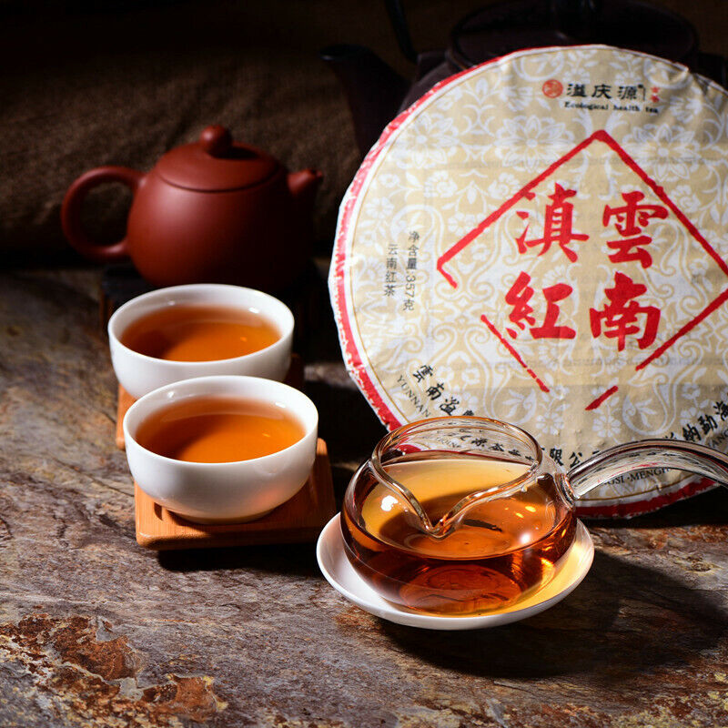 HelloYoung Yunnan Sun Dried Ancient Arbor Tree Tea 357g Dianhong Dian Hong Black Tea Cake