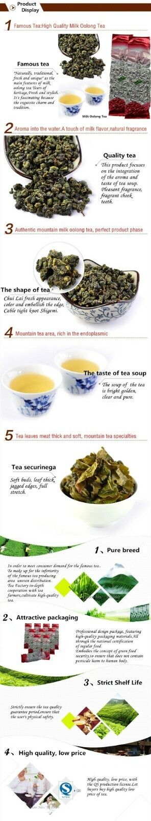 125g Organic Milk Oolong Tea CN Tiguanyin Green Tea Taiwan Jin xuan Milk Oolong