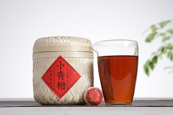 250g Bamboo Basket Yunnan Puerh Tea Xinhui Xiaoqingkang Palace Puerh Ripe Tea