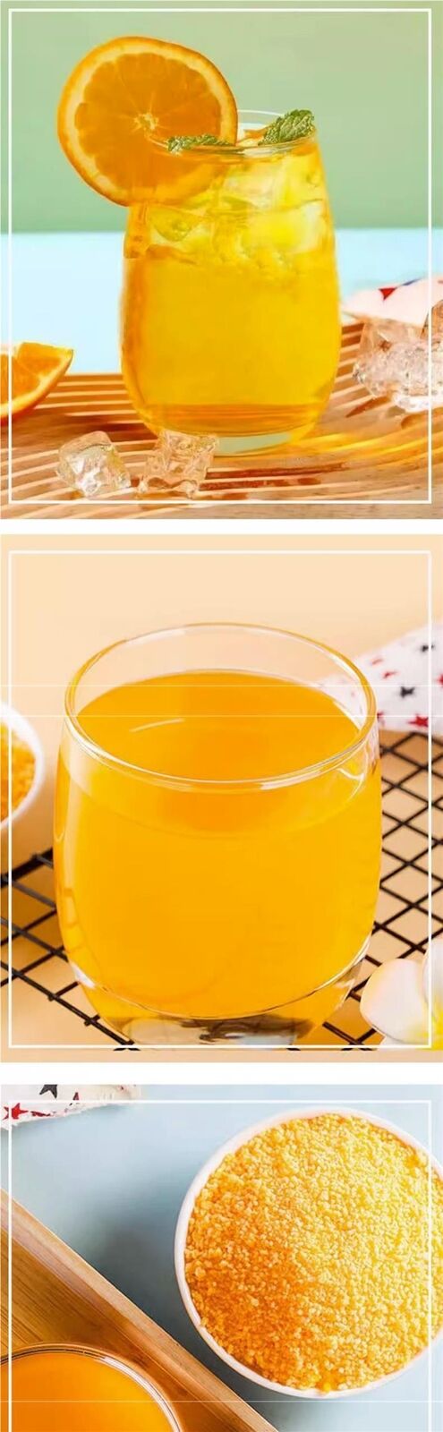 Citrus Powder Instant Drink Granules Fruit Flavor Beverage Single Pack