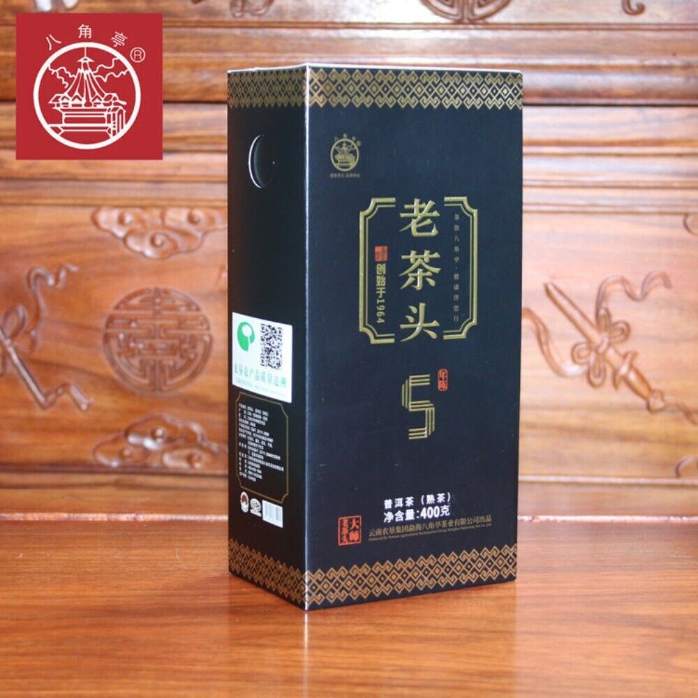 LAO CHA TOU * Ba Jiao Ting Old Tea Head 5 Years Aged Puer Tea 400g Ripe Cha Secondary image