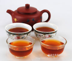 HelloYoung 357g Puerh Tea Cake Old Banzhang Ancient Tree Fermented Puerh Ripe Tea Cake