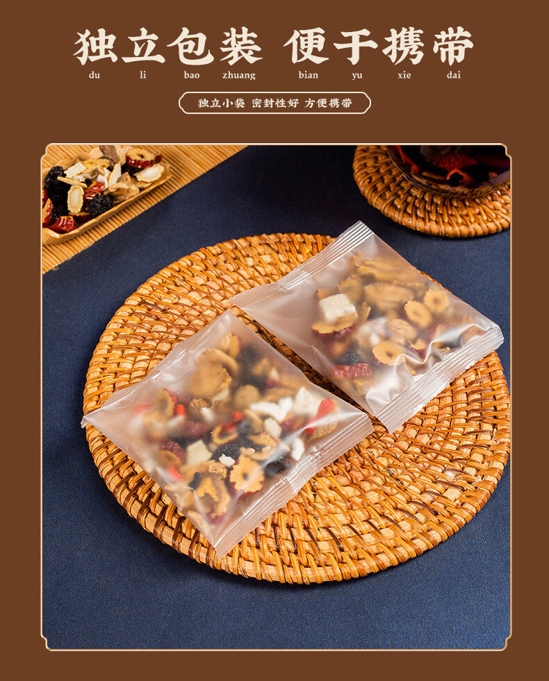 TemuTea Men's Tea Ginseng Ten Treasures Tea Wolfberry Tea Mulberry Maca Tea