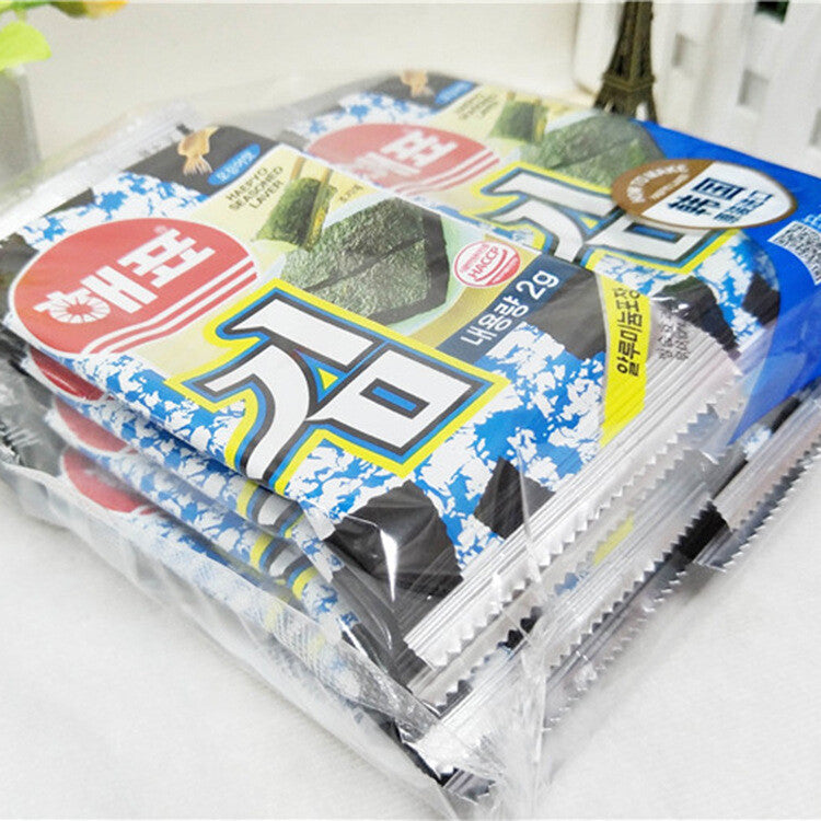 Bio-Snacks aus geröstetem Seetang - 2g*24er Pack Kim Nori Meersalz